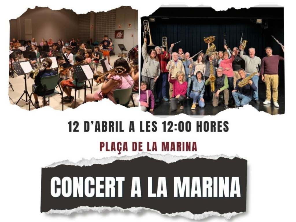 Concert a la Marina: Banda infantil i banda d'adults de l'ECMM de VNG