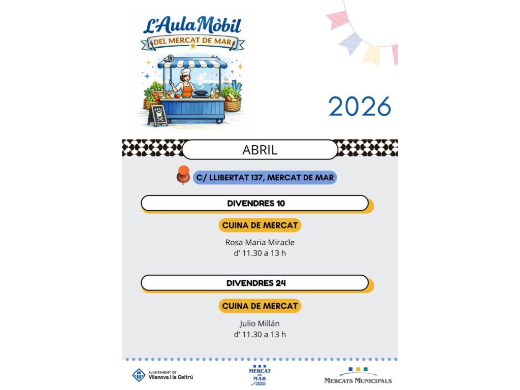 Programació de l'Aula Mòbil abril 2026