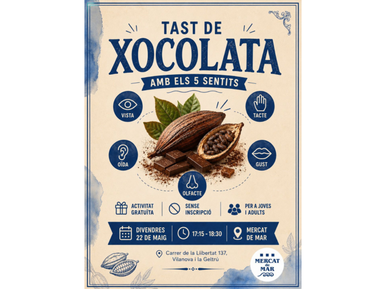 tast de xocolata amb els 5 sentits